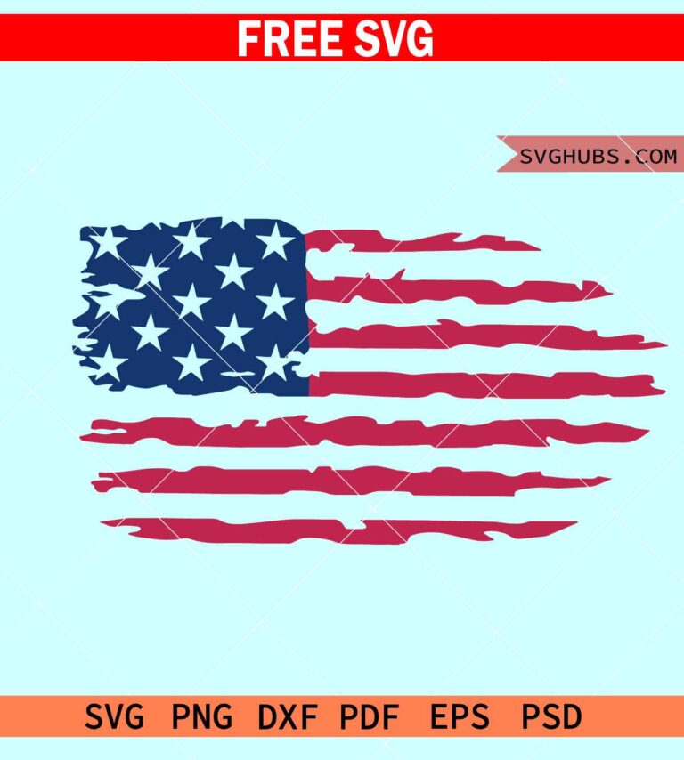 Distressed flag SVG free, distressed American flag SVG free, tattered ...