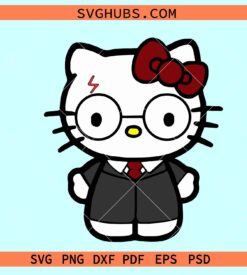 Hello Kitty Harry Potter SVG, Hello Potter SVG, HP Hello Kitty svg