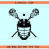 Lacrosse Helmet with sticks SVG, Lacrosse Helmet SVG, lacrosse player svg