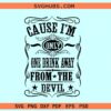 One drink away from the devil SVG, Jelly Roll Svg, Country Music Svg