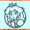 Princess Peach Super Mario SVG, Princess Peach SVG, Super Mario Princess svg