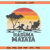 Retro Hakuna Matata SVG, Lion King svg, retro vintage Hakuna Matata Disney svg