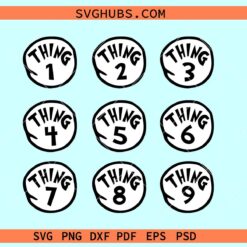 Thing 1 svg bundle, Dr Seuss svg bundle, Thing 1 svg, Thing 2 svg, Thing 3 svg