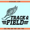 Track and Field SVG, winged running shoe svg, Mom Track Svg, Track Wings Svg