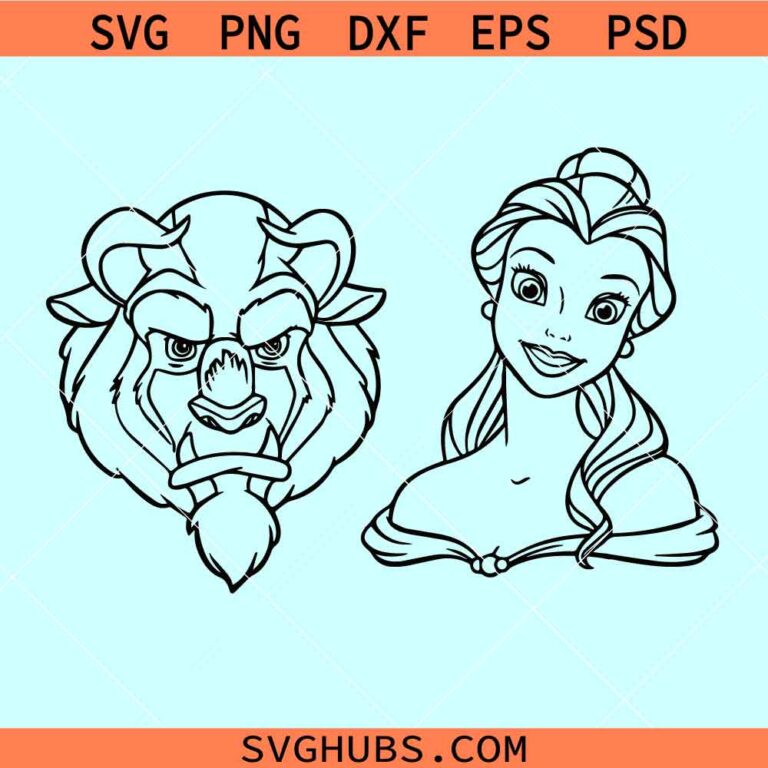 Beauty and the Beast SVG, belle SVG, Disney princess SVG, Disney love ...