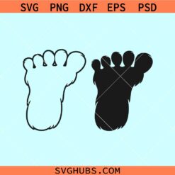 Bigfoot print SVG, Yeti print svg, sasquatch svg, bigfoot svg