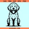 Goldendoodle Dog Sitting SVG