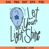 Let your light shine blue autism SVG