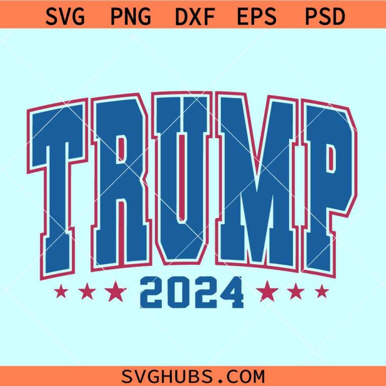 Trump 2024 varsity SVG, Trump 2024 svg, Trump varsity font svg, Trump ...