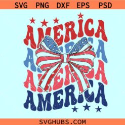 Coquette American Flag Svg, Coquette 4th Of July Svg, Patriotic America svg