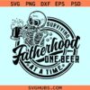 Surviving fatherhood one beer at a time SVG, skull with beer svg, Fathers Day svg, beer lover svg