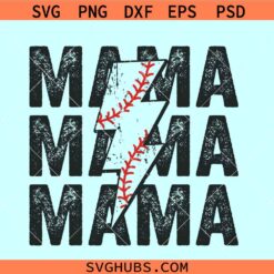 T-Ball mama distressed lightning bolt SVG, softball mama svg, T-ball mama svg