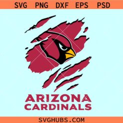 Arizona Cardinals ripped logo SVG, Arizona Cardinals PNG, Cardinals mascot svg