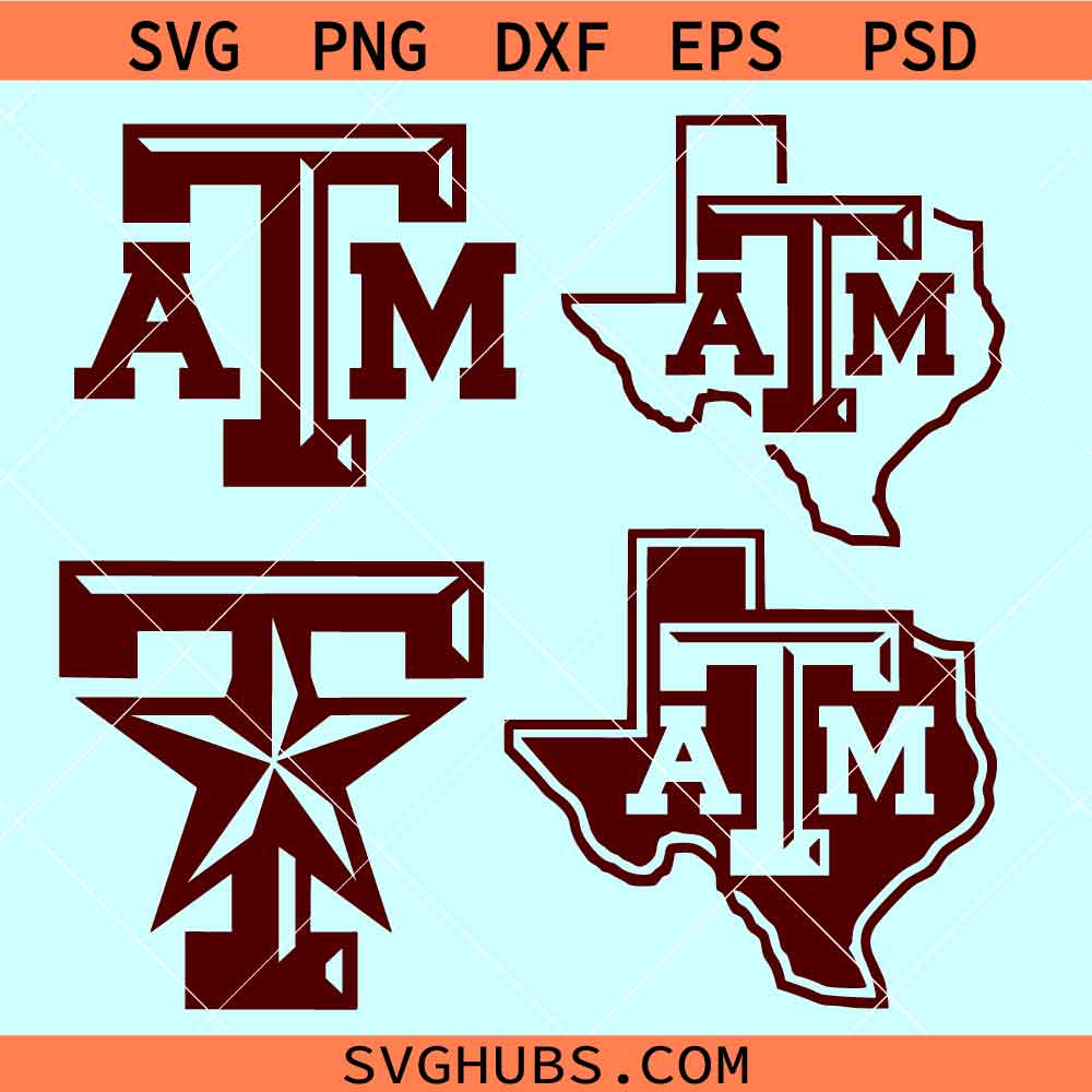 Texas A&M Logo SVG, ATM SVG, Texas Aggie Logo svg, Texas A and M ...