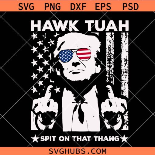 Donald Trump Hawk Tuah Spit on that Thang SVG, Hawk Tuah 24 SVG