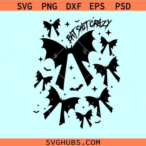 Halloween Bat shit crazy svg, adult Halloween svg, funny Halloween shirt svg