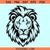 Lion head SVG PNG, tribal lion svg, lion silhouette svg, King lion clipart