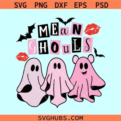 Mean Ghouls ghost SVG, Halloween ghouls svg, Halloween mean ghost svg