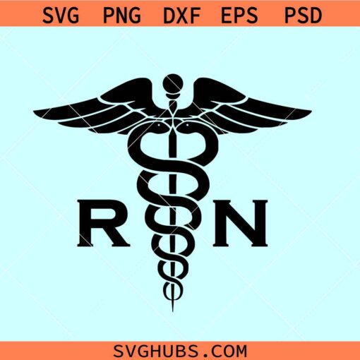 RN nurse emblem logo SVG, RN shirt svg, medical symbol RN Nurse svg