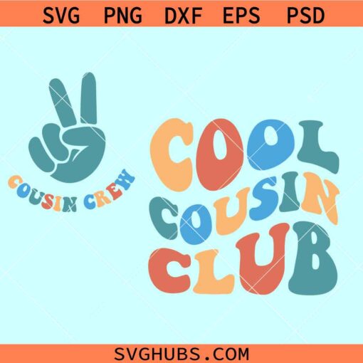 Retro cool cousin club SVG, cousin crew svg, cousin shirt svg, retro ...