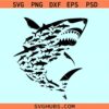 Shark art SVG, shark clipart, shark lover svg, surfing svg