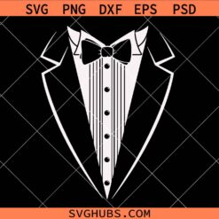 Tuxedo shirt SVG, Tux shirt svg png, Tuxedo bow tie svg, Tux SVG