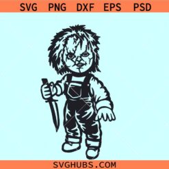 Chucky with Knife Halloween SVG, Horror Movie svg, Horror Chucky svg