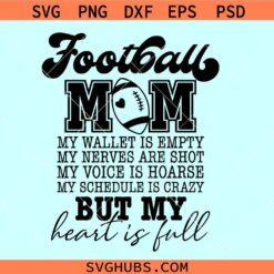 Football Mom My Wallet is Empty svg, Football Mom Svg, Front Pocket And Back Svg