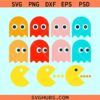 Ghosts from Pac Man Video Game svg, Video game SVG, Pac Man and Ghosts Inky Blinky Pinky and Clyde SVG