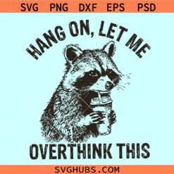 Hang On Let Me Overthink This Raccoon Svg, funny raccoon svg