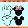 Mickey and Minnie Inspired SVG Bundle | Disneyland Shirt SVG | Disneyland Cricut SVG File | Mickey Minnie Mouse Outline