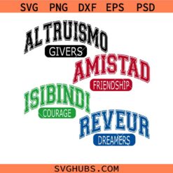 RC Houses Isibindi SVG, Reveur Amistad  Altruismo shirt SVG, Ron Clark House RCA svg