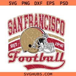 San Francisco Football Helmet SVG, 49ers grunge svg, 49ers football svg, NFL Football Team SVG Files For Cricut