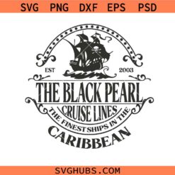 The Pirates Movie Caribbean vintage SVG, The black pearl svg , Est 2003 svg