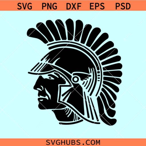 Trojan Head SVG, Trojans football svg, Trojans mascot SVG, Trojans head SVG