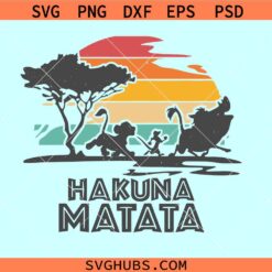 Vintage Hakuna Matata SVG, Lion King Hakuna Matata svg, animal kingdom svg, retro vintage Hakuna Matata svg