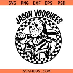 Checkered Jason Voorhees SVG, Halloween Checkered SVG, Halloween Movie character SVG