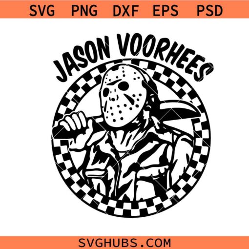 Checkered Jason Voorhees SVG, Halloween Checkered SVG, Halloween Movie character SVG