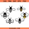 Adorable Bee SVG, Bumble bees SVG, Bees Clipart SVG