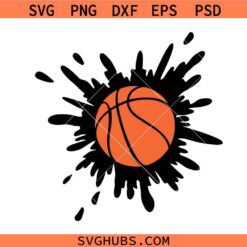 Basketball splash svg, Basketball Splatter SVG File, basketball svg, basketball shirt SVG 