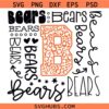 Bears Typography Svg, Bears SVG, Go Bears svg, Bears Mascot svg, Bears School Spirit Svg