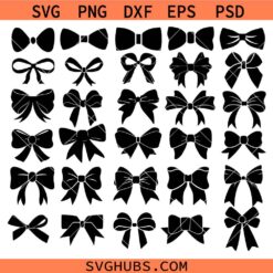 Bow Tie Bundle SVG, Ribbon Tie SVG, Bow Tie Vector SVG   