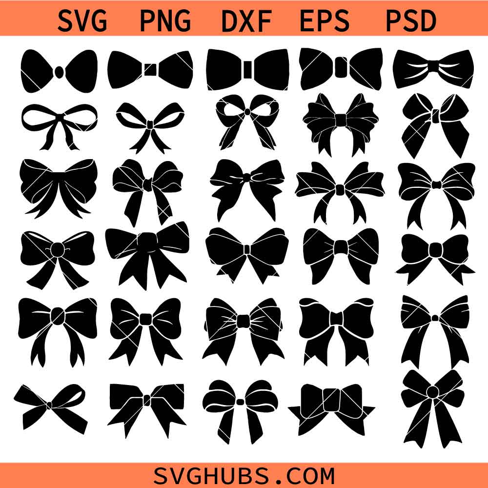 Bow Tie Bundle SVG, Ribbon Tie SVG, Bow Tie Vector SVG