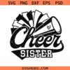 Cheer sister SVG-, Cheer Leader SVG, Football Mom SVG