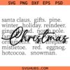 Christmas Words SVG, Christmas Typography SVG, Christmas SVG, Christmas Shirt SVG