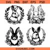 Easter Floral Rabbit svg, Easter Décor SVG, Easter Bunny SVG, Bunny Easter SVG