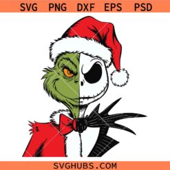 Grinch And Jack Skellington Svg, Skellington And Grinch Halloween Svg, Jack Svg, Grinch Svg