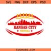 Kansas City skyline football svg, Chiefs Football SVG, Kansas City Chiefs Football SVG