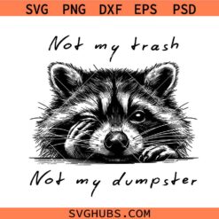 Not My Trash Not My Dumpster SVG, Funny Raccoon SVG