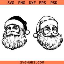 Santa Face SVG, Santa Claus SVG, Christmas Decor SVG, Christmas SVG